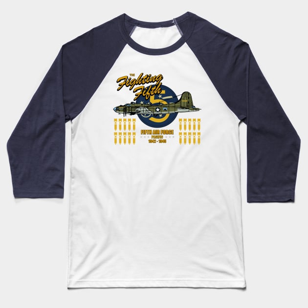 B-17 Flying Fortress 5th Air Force Baseball T-Shirt by TCP